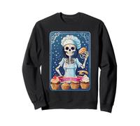 Funny The Baker Skeleton Tarot Card Baking Lover Pastries Sweatshirt