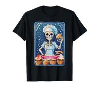 Funny The Baker Skeleton Tarot Card Baking Lover Pastries T-Shirt