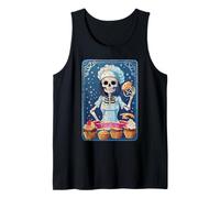 Funny The Baker Skeleton Tarot Card Baking Lover Pastries Tank Top