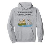 Funny The Best Fishing Stories Start with Dad and I Pullover Hoodie