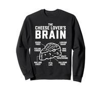 Funny The Cheese Lover's Brain Cheese Puns Brie Art Sweatshirt
