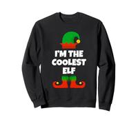Funny The Coolest Elf Christmas Xmas Cool Sweatshirt