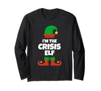 Funny The Crisis Elf Christmas Xmas Long Sleeve T-Shirt