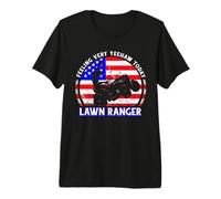 Funny The Lawn Ranger Feeling Yee Haw Today USA Flag Cowboy Premium T-Shirt