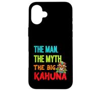 Funny The Man The Myth The Big Kahuna Men's Tiki Fishing Case for iPhone 16 Plus