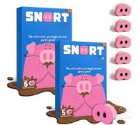 Funny The Oinkcredible You Laugh You Lose Party Game,2026 Pig Snout Game with 5 Squeaky Pig Snouts with 150 Challenge Cards, Fun and Engaging Family Reunion & Adult Games for Groups (2 Box)
