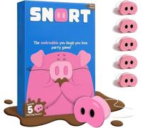 Funny The Oinkcredible You Laugh You Lose Party Game,2026 Pig Snout Game with 5 Squeaky Pig Snouts with 150 Challenge Cards, Fun and Engaging Family Reunion & Adult Games for Groups (1 Box)