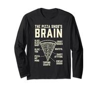 Funny The Pizza Snob's Brain Pizza Puns Slice Art Long Sleeve T-Shirt