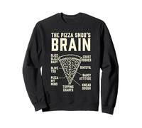 Funny The Pizza Snob's Brain Pizza Puns Slice Art Sweatshirt