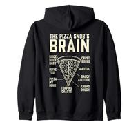 Funny The Pizza Snob's Brain Pizza Puns Slice Art Zip Hoodie