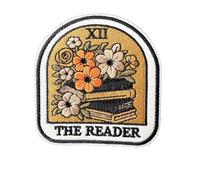 Funny The Reader Patch Tactical Morale Military Army Embroidered Badges 3 Inches Hook and Loop Patches for Backpack Bag Vest Clothes Gym Ideal Gifts for Book Lovers Meme Emblems