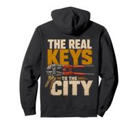 Funny The Real Keys to the City Locksmith Mechanic Humor Pullover Hoodie