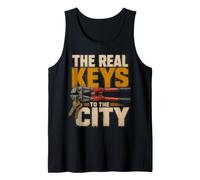 Funny The Real Keys to the City Locksmith Mechanic Humor Tank Top