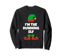 Funny The Running Elf Xmas Christmas Runner Run Sweatshirt