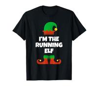 Funny The Running Elf Xmas Christmas Runner Run T-Shirt