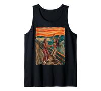 Funny The Scream Pier Scene Baddie Black Girls Locs Tank Top