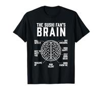 Funny The Sushi Fan's Brain Sushi Puns Miso Art T-Shirt