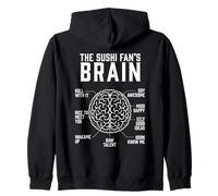 Funny The Sushi Fan's Brain Sushi Puns Miso Art Zip Hoodie