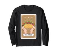 Funny The Taco Tarot Card Taco Mexican Food Lover Long Sleeve T-Shirt