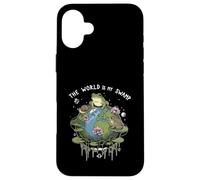 Funny The World Is My Swamp Naturecore Earth Day Frog Lover Case for iPhone 16 Plus