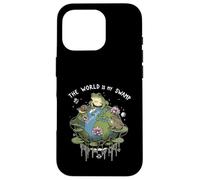 Funny The World Is My Swamp Naturecore Earth Day Frog Lover Case for iPhone 16 Pro
