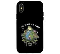 Funny The World Is My Swamp Naturecore Earth Day Frog Lover Case for iPhone X/XS