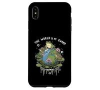 Funny The World Is My Swamp Naturecore Earth Day Frog Lover Case for iPhone XS Max