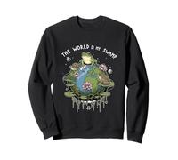 Funny The World Is My Swamp Naturecore Earth Day Frog Lover Sweatshirt