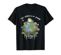 Funny The World Is My Swamp Naturecore Earth Day Frog Lover T-Shirt