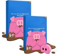 Funny The You Laugh You Lose Party Game, 2026 Pig Nose Game with 5 squeaky Pig Noses and 150 challenge cards, 60 tokens suitable for friends and family gatherings