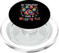 Funny Therapy Service Dog My Therapist Has A Wagging Tail PopSockets PopGrip for MagSafe