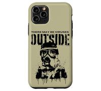 Funny There May Be Viruses Outside Hygiene Hypochondriac Case for iPhone 11 Pro