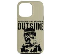 Funny There May Be Viruses Outside Hygiene Hypochondriac Case for iPhone 13 Pro