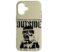 Funny There May Be Viruses Outside Hygiene Hypochondriac Case for iPhone 16