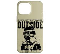 Funny There May Be Viruses Outside Hygiene Hypochondriac Case for iPhone 16 Pro Max