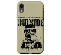 Funny There May Be Viruses Outside Hygiene Hypochondriac Case for iPhone XR