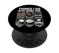 Funny Things I do in my Spare Time Dinos Dinosaur T-Rex PopSockets Adhesive PopGrip