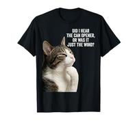 Funny Thinking Cat - Can Opener Or Just The Wind T-Shirt