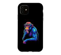 Funny Thinking Monkey Meme Chimpanzee Animal Men Women Kids Case for iPhone 11