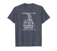 Funny Thinking of Roman Empire Meme Legionary Gladius SPQR T-Shirt, Men, Heather Blue, Medium