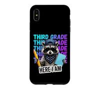 Funny Third Grade Feral Raccoon Here I Am Back to School Case for iPhone XS Max