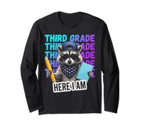 Funny Third Grade Feral Raccoon Here I Am Back to School Long Sleeve T-Shirt