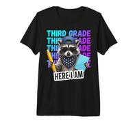 Funny Third Grade Feral Raccoon Here I Am Back to School Premium T-Shirt