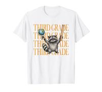 Funny Third Grade Teacher Feral Raccoon Back to School Value Graphic T-Shirt, Men, White, L