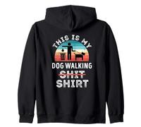 funny This is my dog walking Zip Hoodie