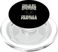Funny This Is My Human Costume Animal Lover Shirt Panther PopSockets PopGrip for MagSafe
