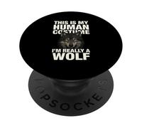 Funny This Is My Human Costume Animal Lover Shirt PopSockets Adhesive PopGrip
