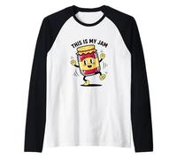 Funny This is My Jam Jam Lover Pun Raglan Baseball Tee