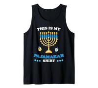 Funny This is My Pajamakah Shirt Jewish Hanukkah Pajama Tank Top