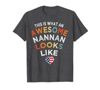Funny This is What an Awesome Nannan Looks Like T-Shirt, Men, Dark Heather Grey, 3X-Large